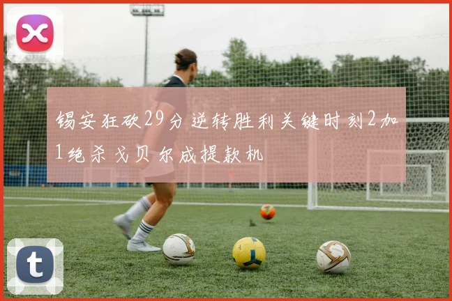 锡安狂砍29分逆转胜利关键时刻2加1绝杀戈贝尔成提款机